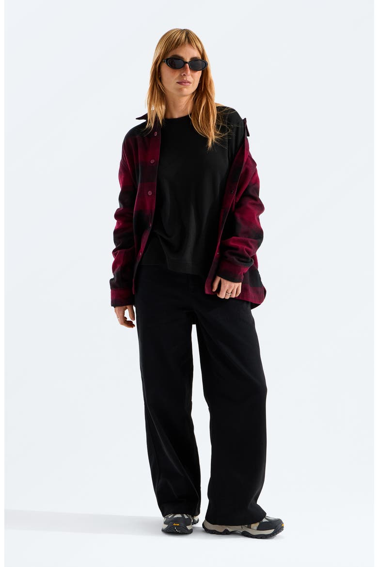 Ridge Path Waffle Long Sleeve T-Shirt, Alternate, color, TNF BLACK
