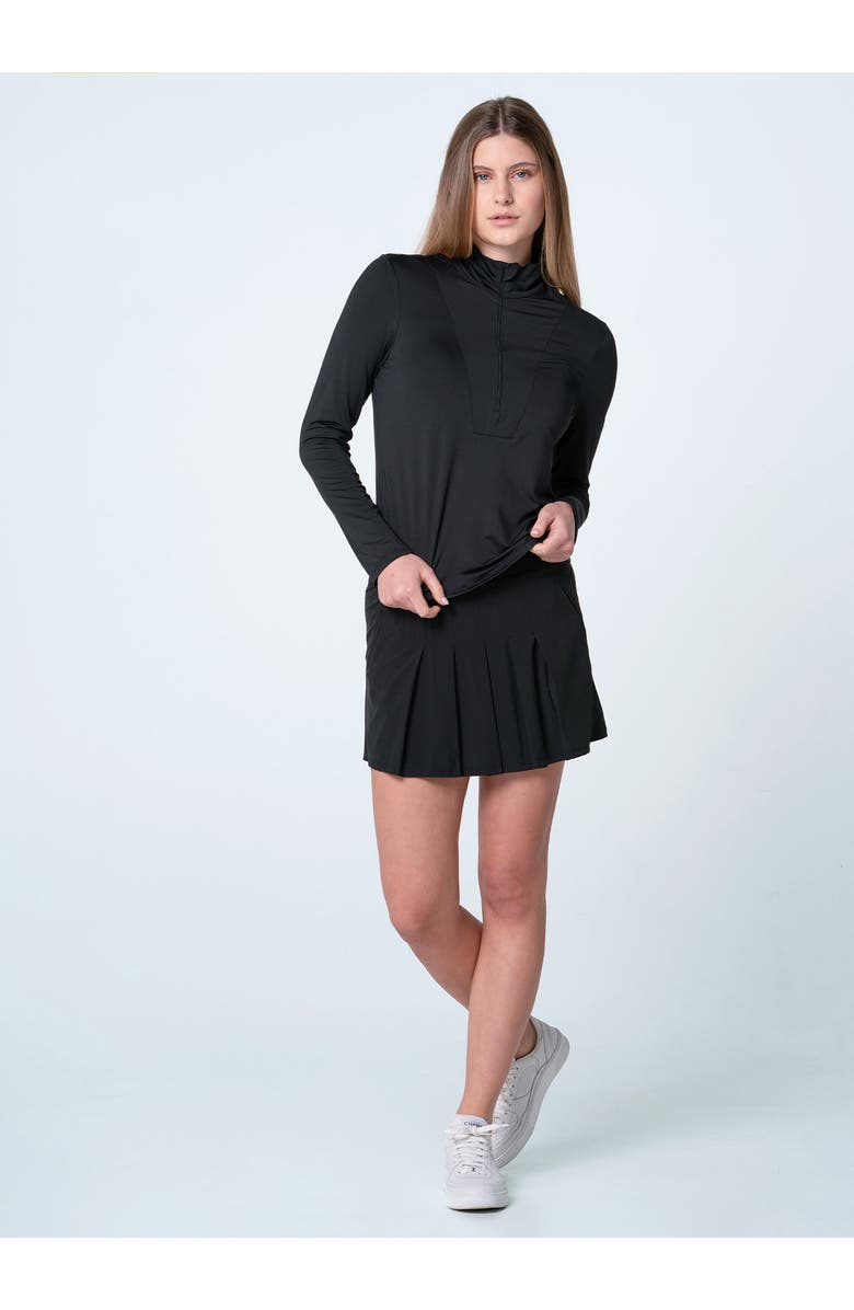 Lucky in Love Free Play Zip Long Sleeve, Alternate, color, Black