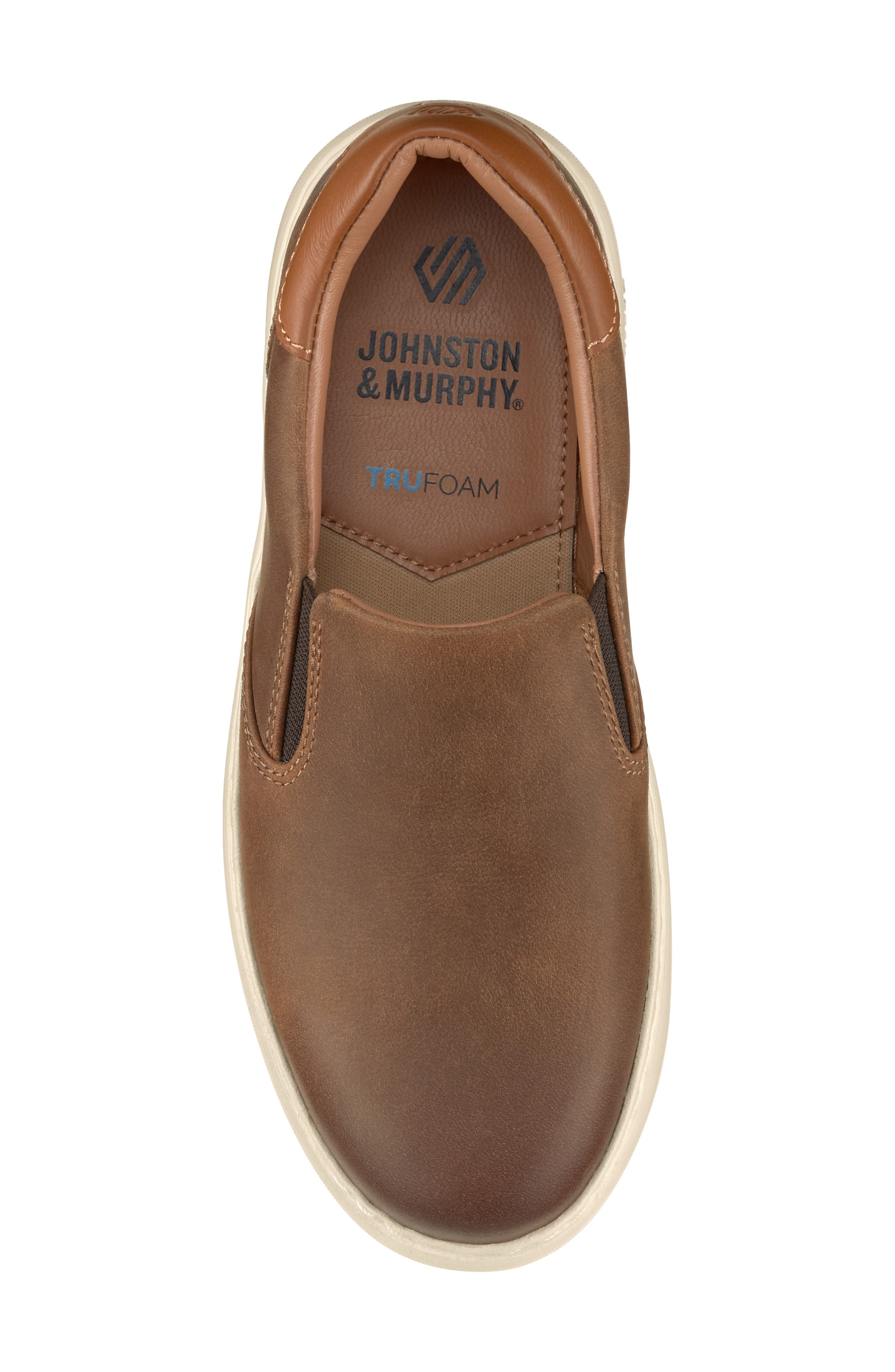 Johnston & Murphy Kids' Anders Slip-On Sneaker, Alternate, color, Brown Oiled Full Grain