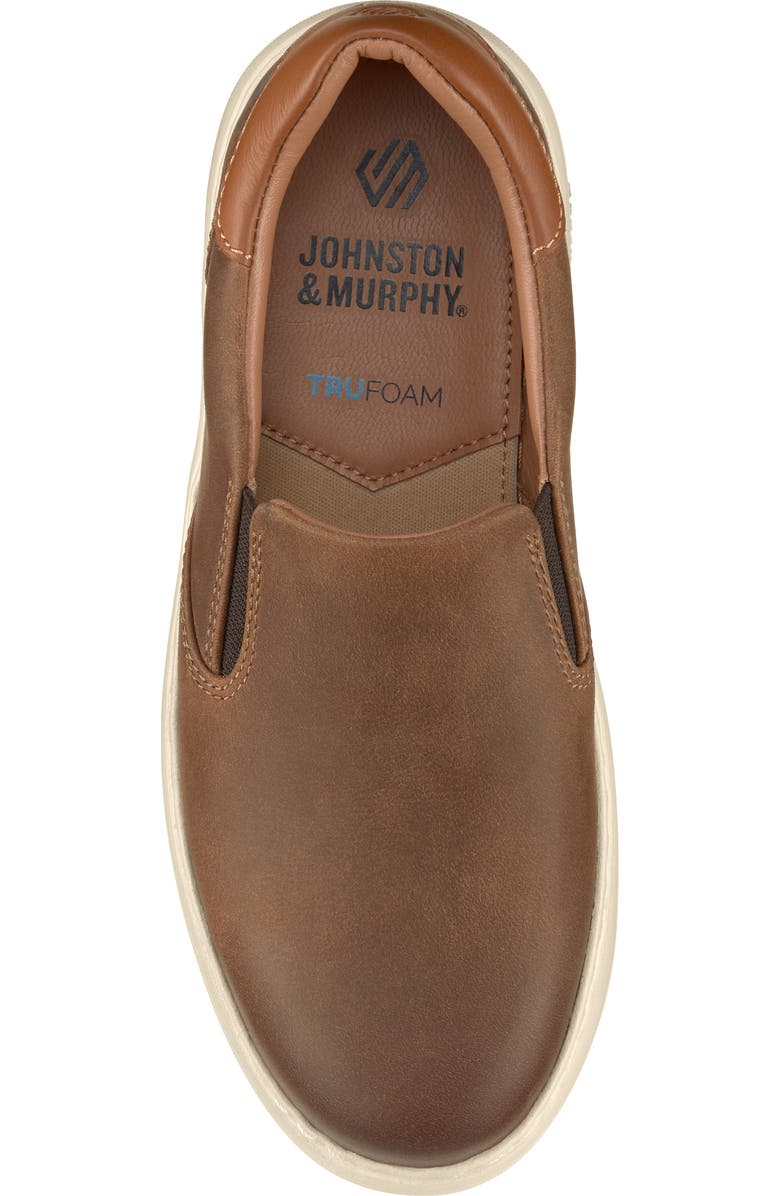 Johnston & Murphy Kids' Anders Slip-On Sneaker, Alternate, color, Brown Oiled Full Grain