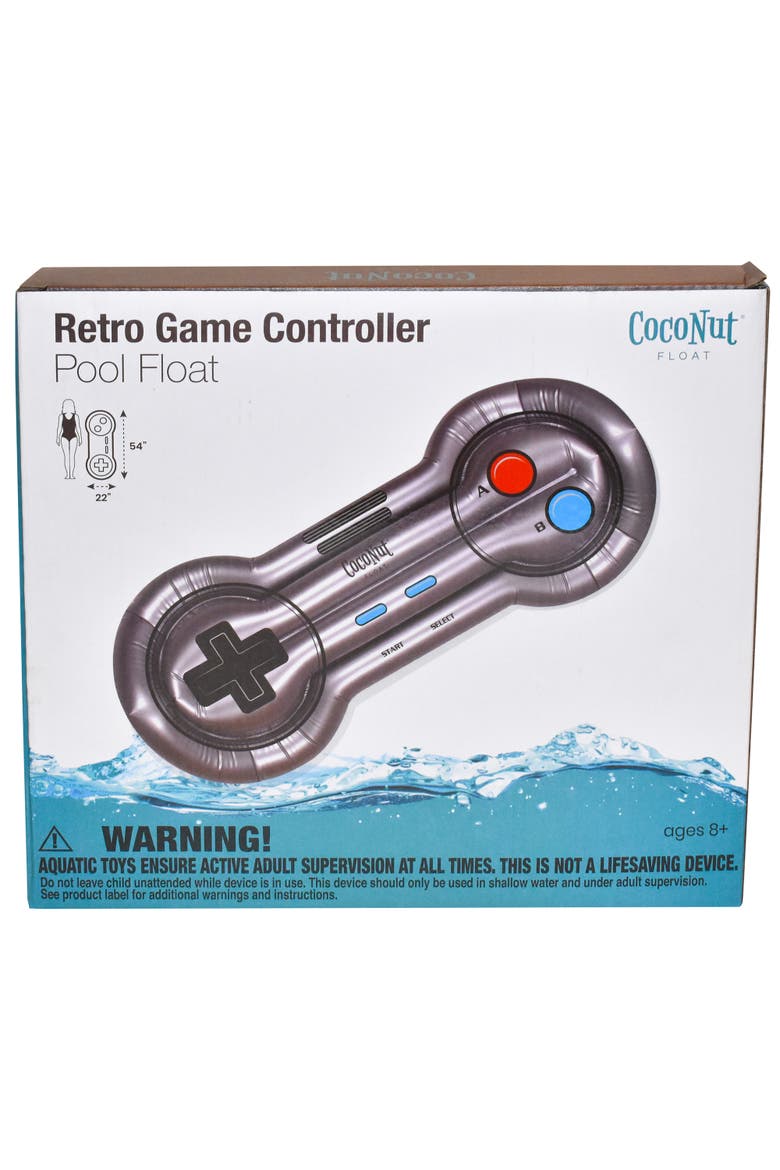 Retro Game Controller Pool Float 54 Inch x 22 Inch, Alternate, color, Multicolored
