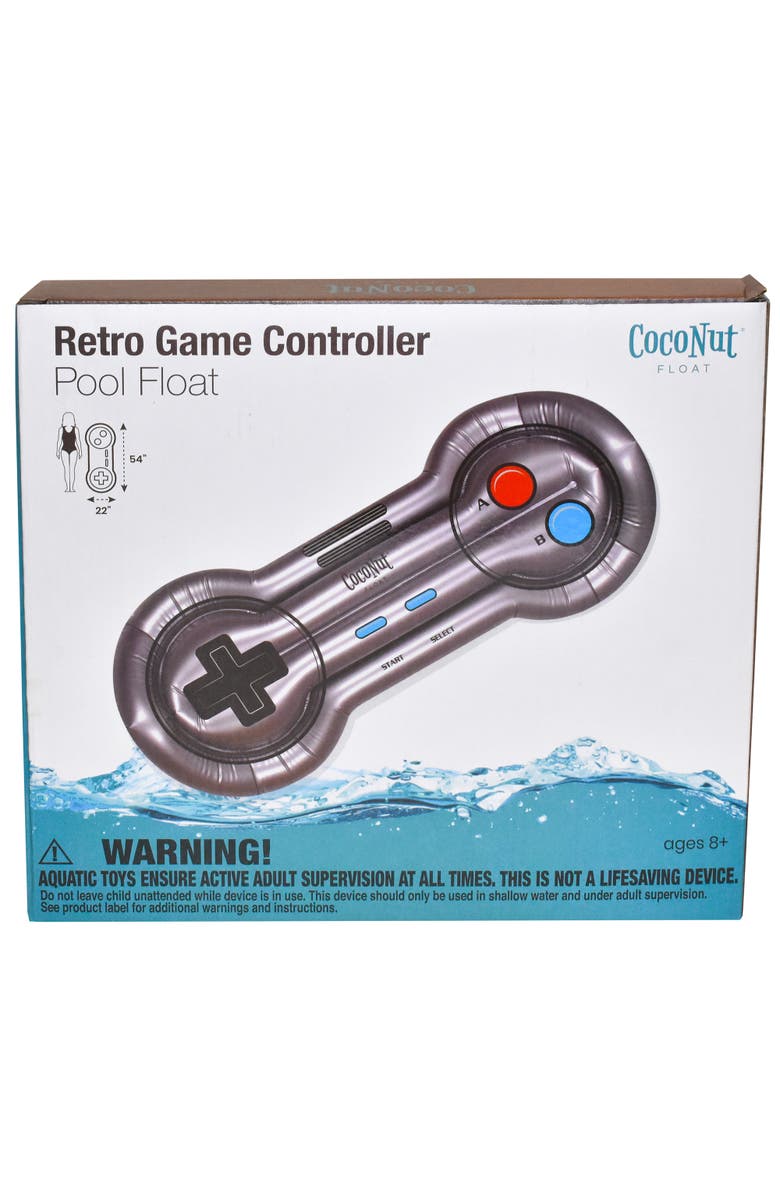 Coconut Float Retro Game Controller Pool Float 54 Inch x 22 Inch, Alternate, color,