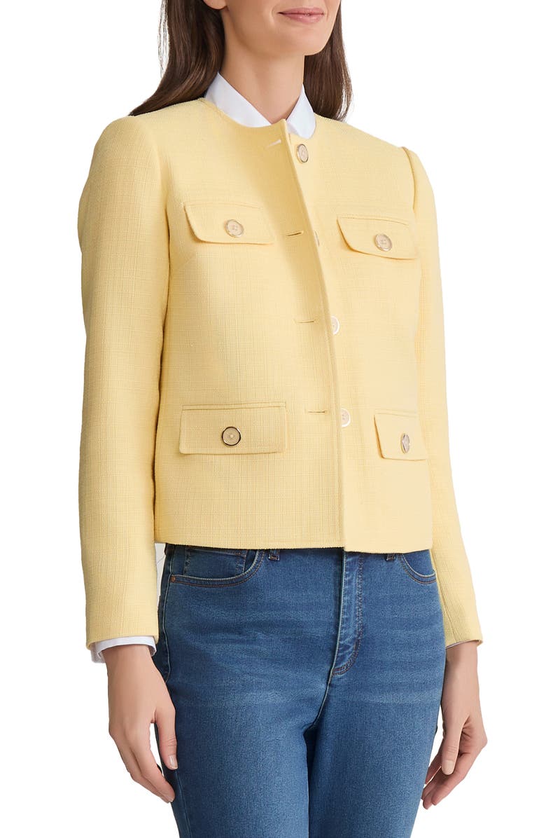 Jones New York Flap Pocket Crop Jacket, Alternate, color,