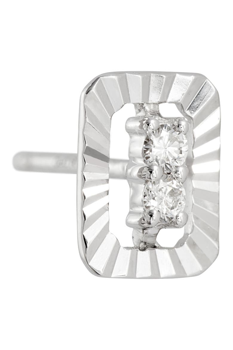 Mikaela Stelle Diamond Rectangle Stud Earrings, Alternate, color, WHITE GOLD