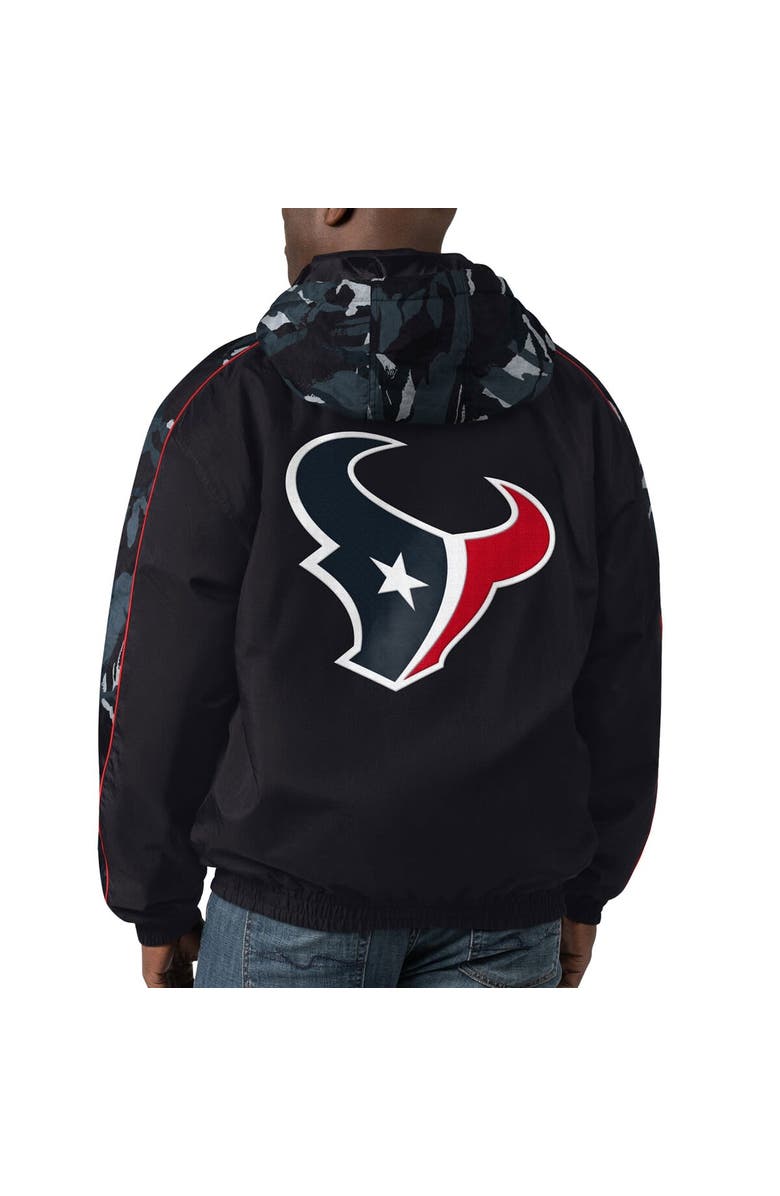 STARTER Men's Starter Black Houston Texans Thursday Night Gridiron Full-Zip Hoodie, Alternate, color, 