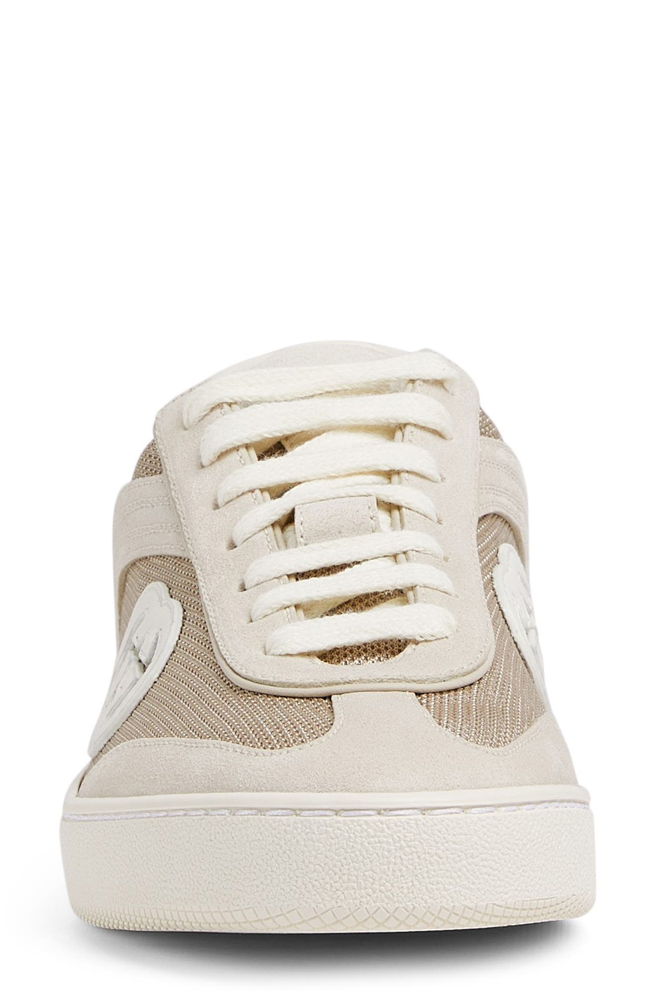 Gucci G75 GG Suede & Knit Low Top Sneaker, Alternate, color, Sand