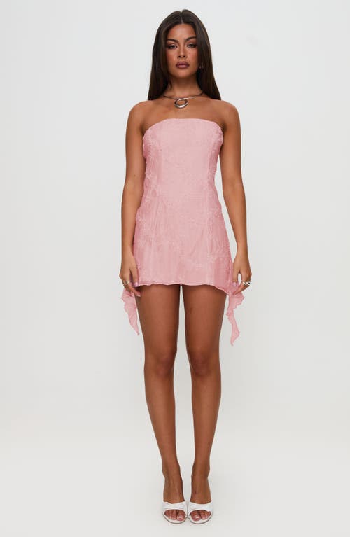 PRINCESS POLLY PRINCESS POLLY TOMIKA FLORAL JACQUARD STRAPLESS MINIDRESS