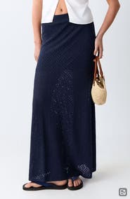 MANGO TEEN Openwork Knit Skirt