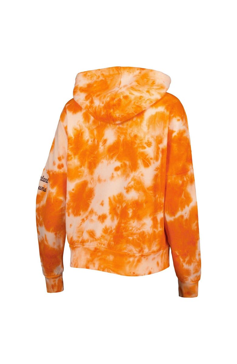 New Era Women's New Era Orange Cleveland Browns Cloud Dye Fleece Pullover Hoodie, Alternate, color, Orange