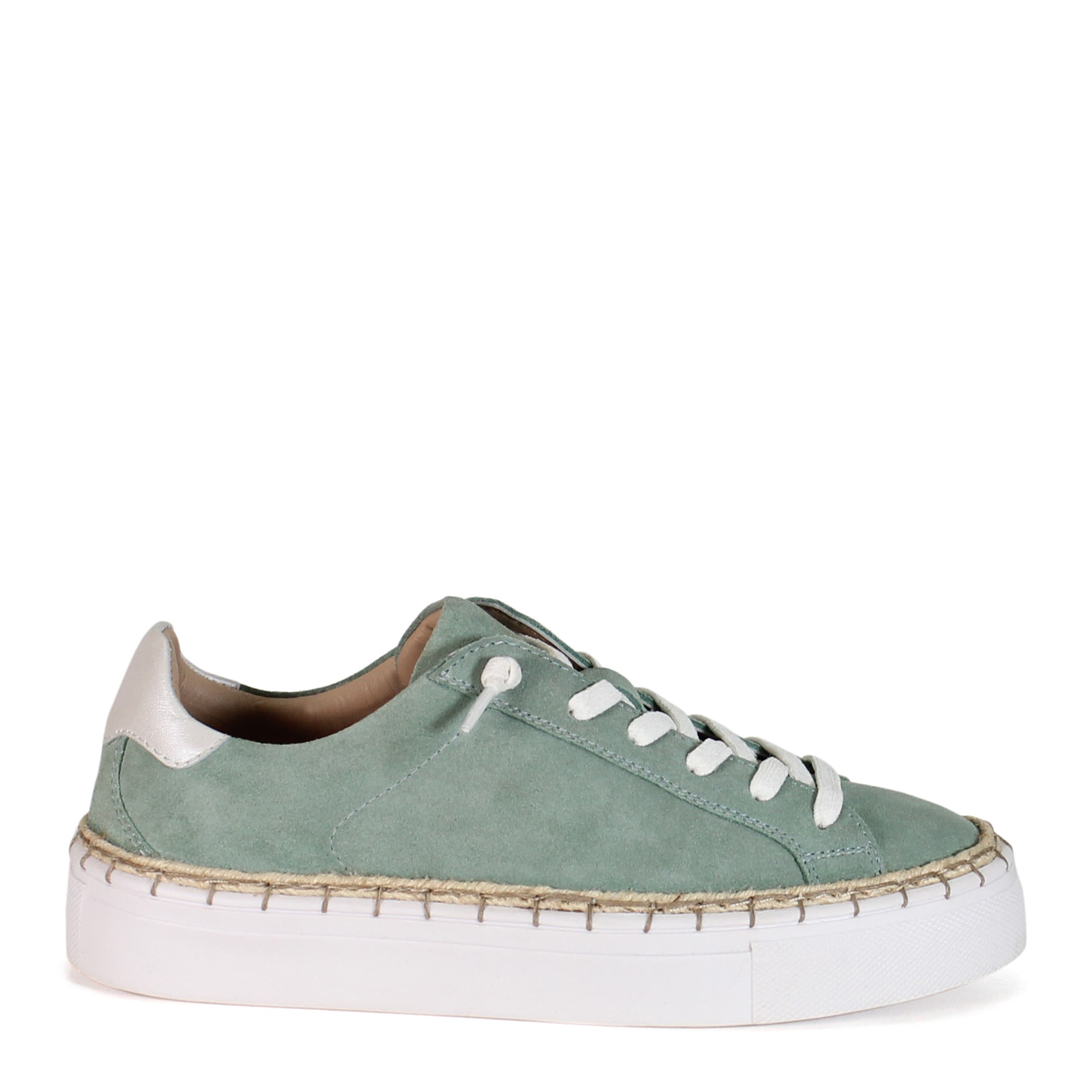 EM BELISH Metallic Leather Lace Up Sneaker, Alternate, color, Mint/White