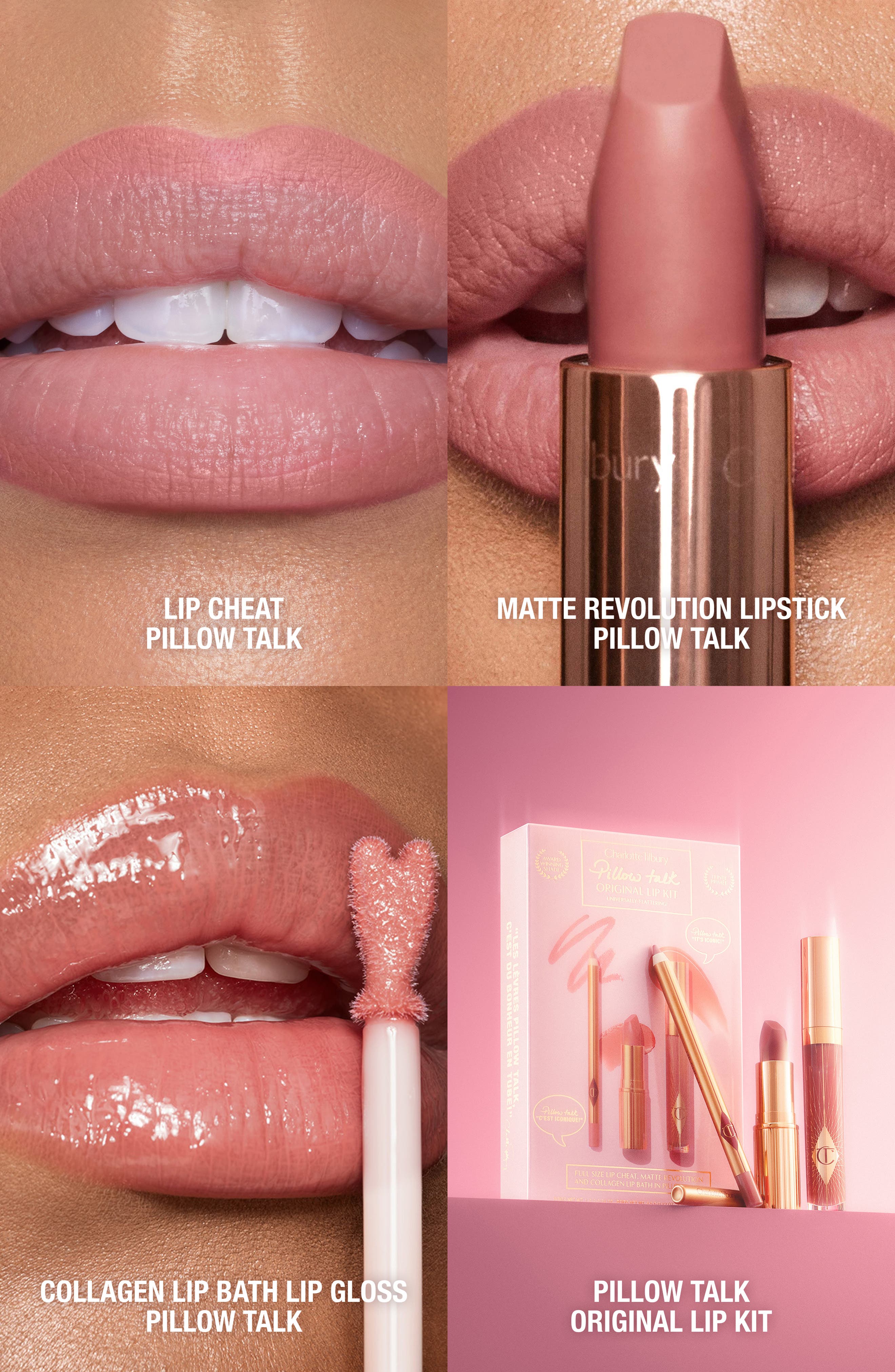 【Charlotte Tilbury】新品 Pillow Talkリップセット Pillow Talk Original Lip Kit $95 Value (Women) | Nordstrom