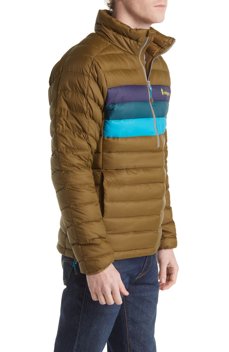 Cotopaxi Fuego Water Resistant 800 Fill Power Down Half Zip Jacket, Alternate, color,