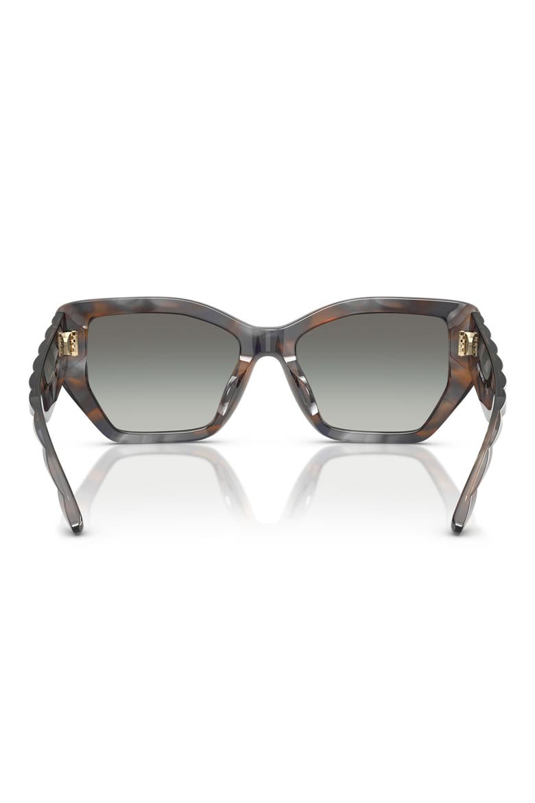 53mm Irregular Sunglasses, Alternate, color, BLUE SMOKE TORTOISE / GREY