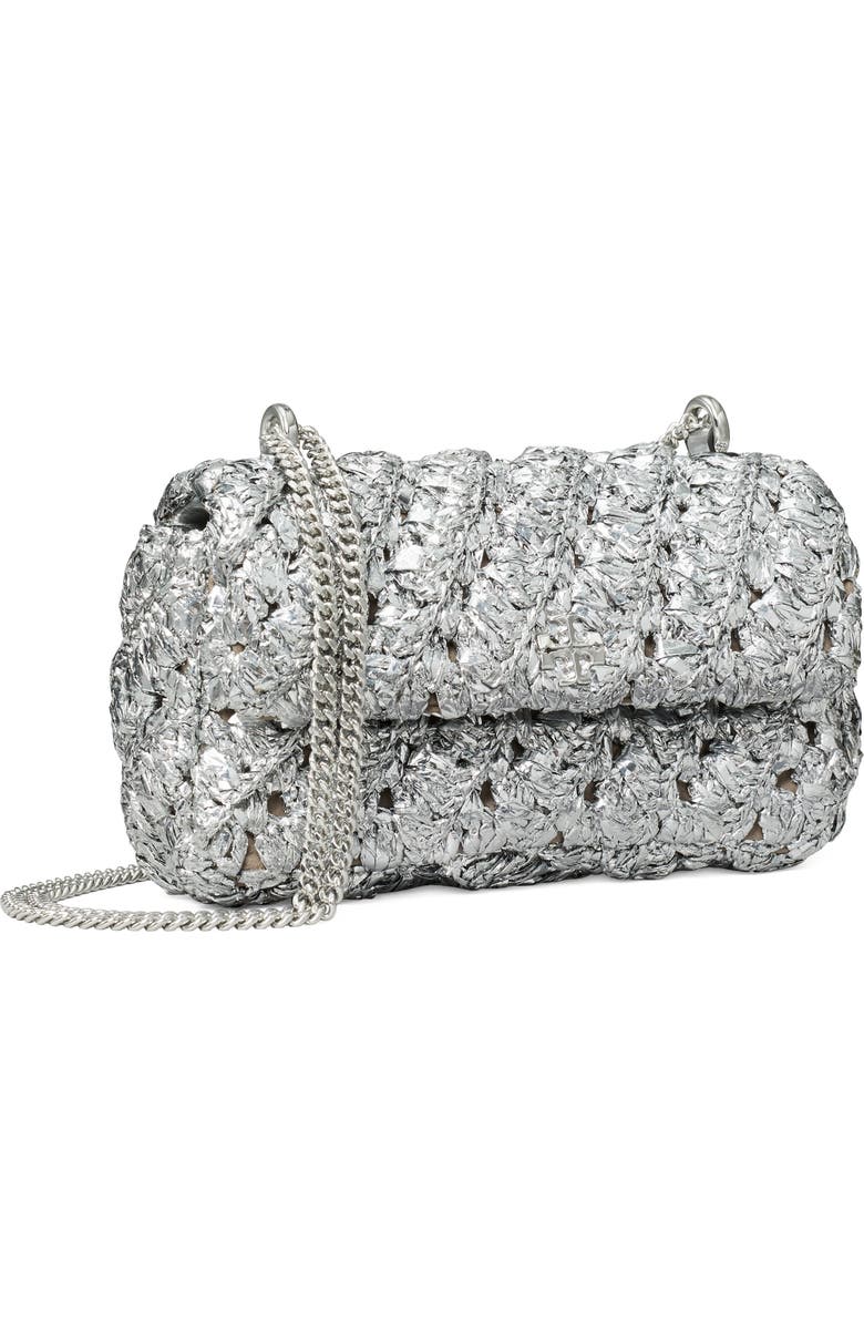 Tory Burch Kira Woven Metallic Leather Crossbody Bag, Alternate, color,