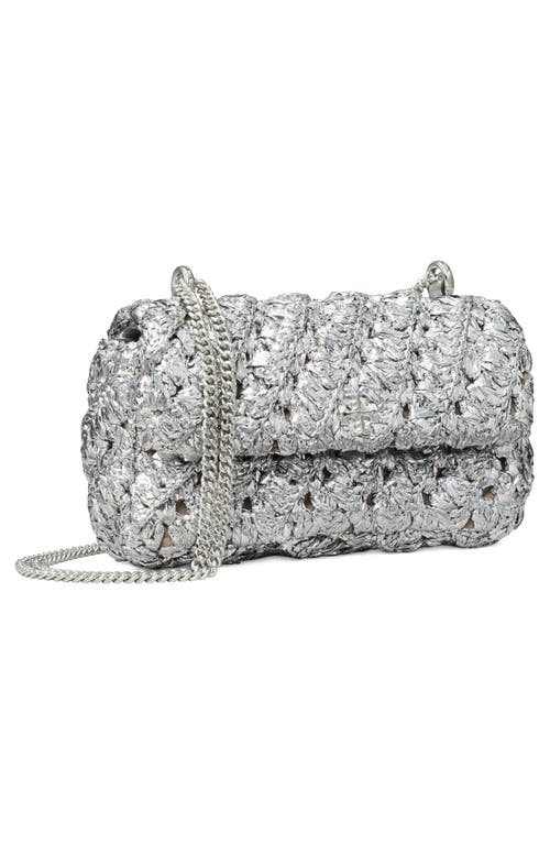 Tory Burch 'kira' Mini Shoulder Bag In Silver