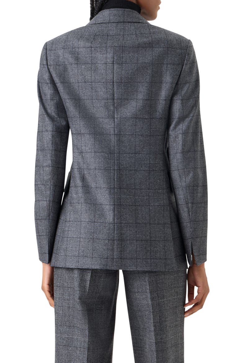 Arie Wool Flannel Blazer, Alternate, color, CHARCOAL-BLACK