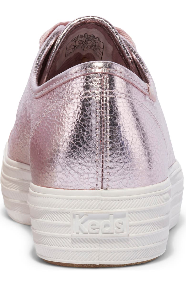 Keds<sup
®</sup
Triple Kick Metallic Platform Sneaker, Alternate, color,