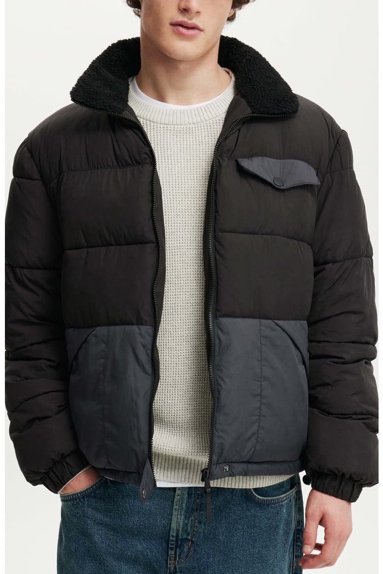 Men's Vermont Puffer Jacket, Main, color, Black