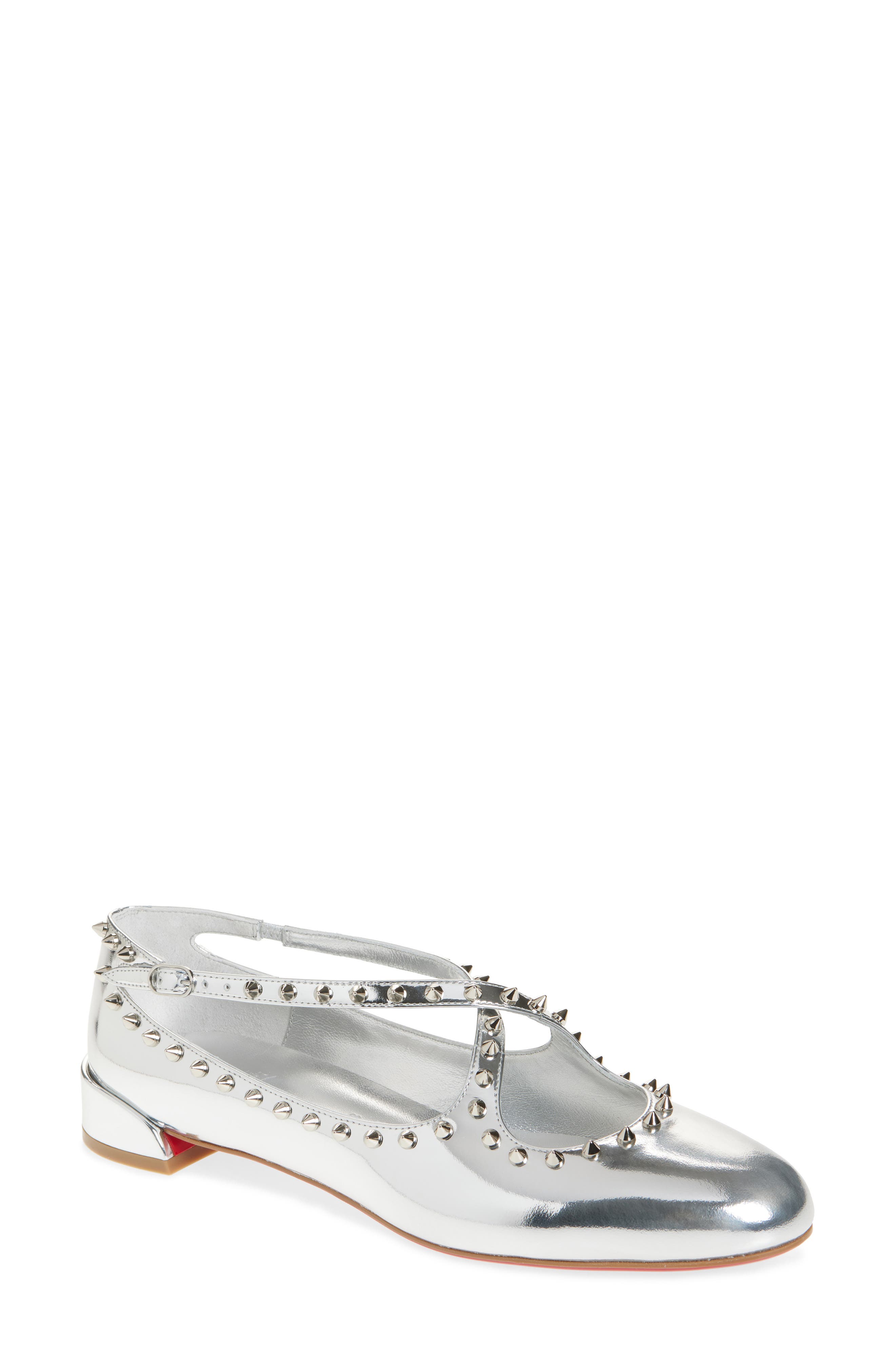 Pilouta Jane Mary Jane Flat, Main, color, SILVER/ SILVER