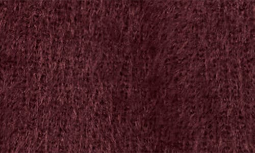 Vero Moda Eyelash Puff Sleeve Sweater In Burgundy