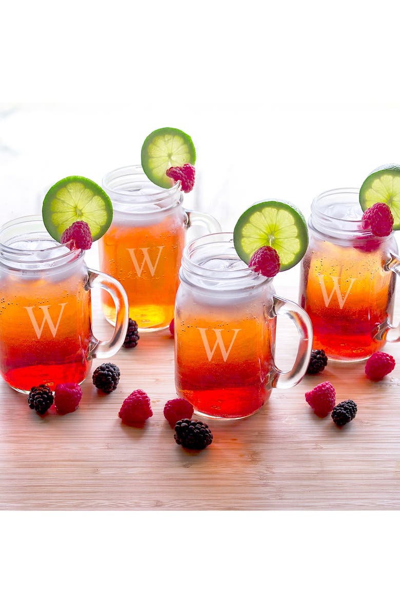 Cathy's Concepts Monogram Glass Drinking Jars, Alternate, color, 