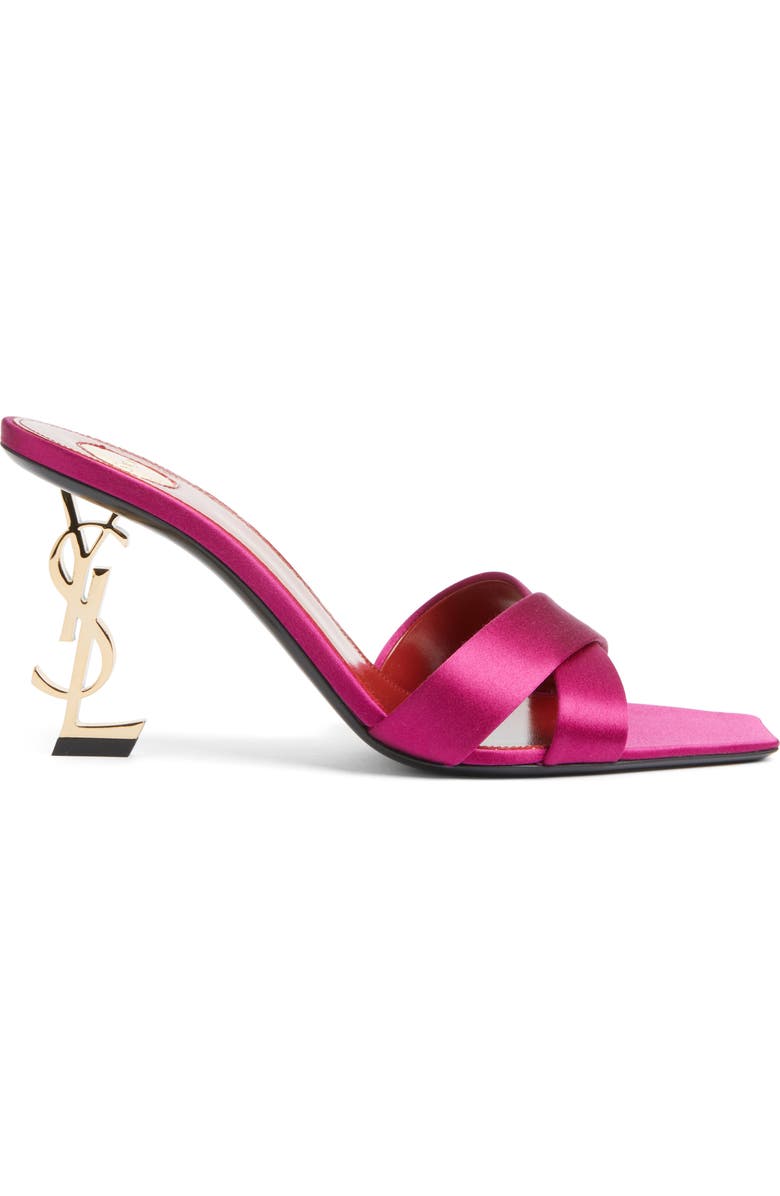 Saint Laurent Opyum Slide Sandal, Alternate, color, Moroccan Fuxia