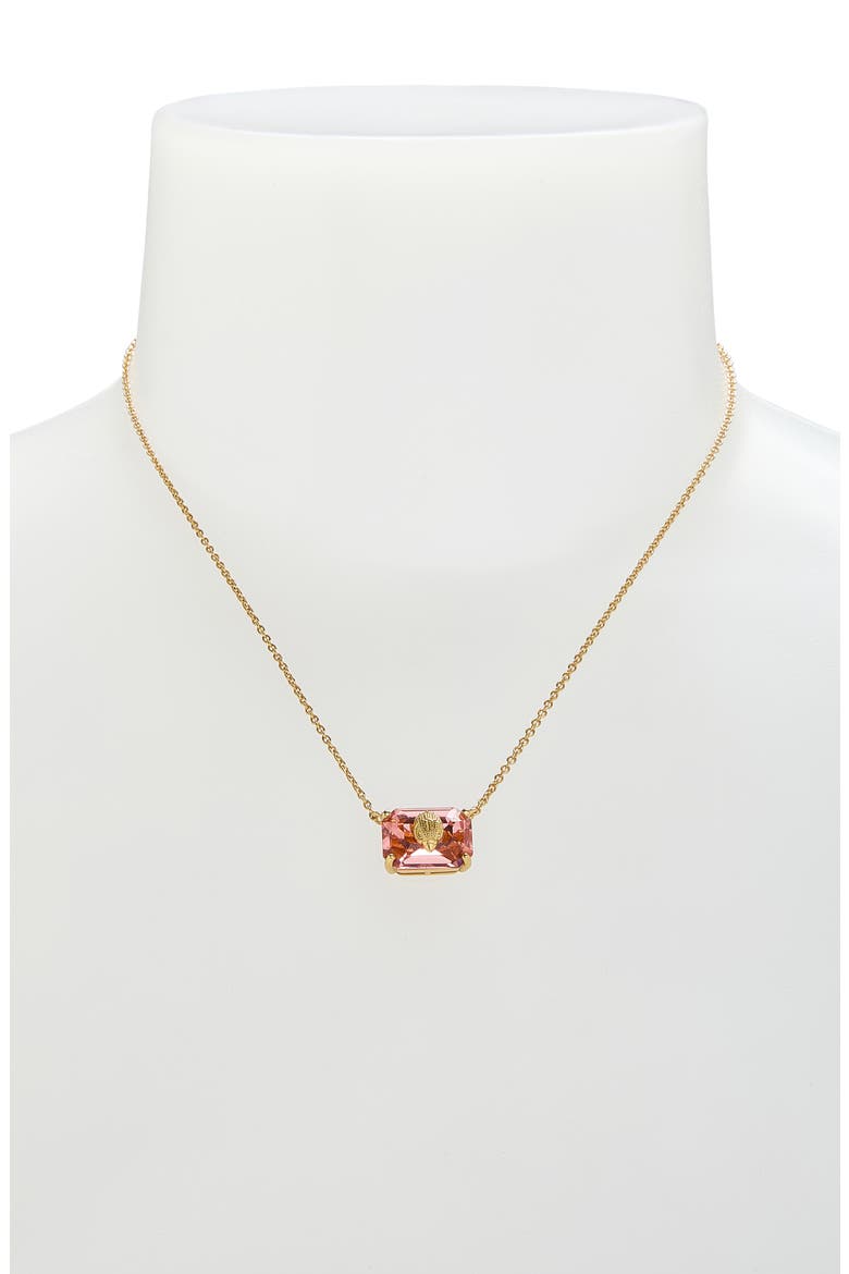 Crystal Emerald Pendant Necklace, Alternate, color, ROSE
