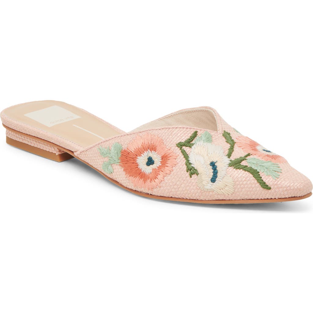 Dolce Vita Elm Mule In Pink Floral Raffia