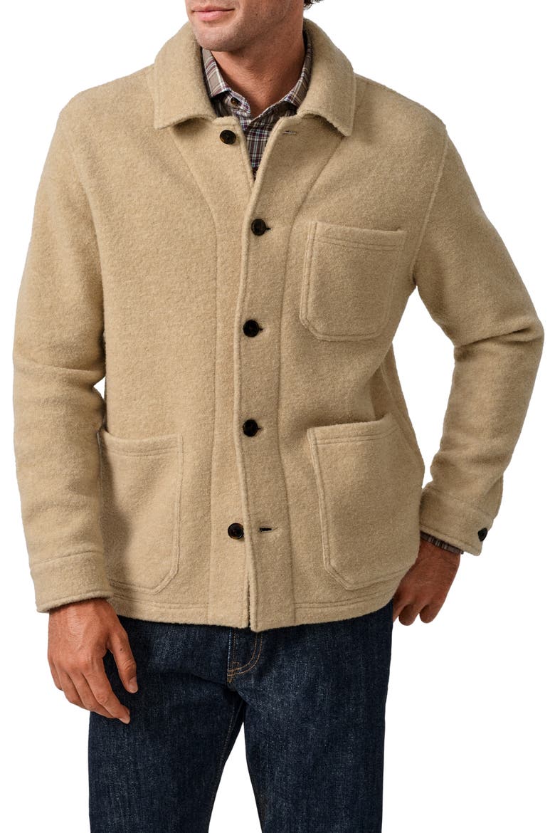 Wool & Cashmere Shirt Jacket, Main, color, FAWN