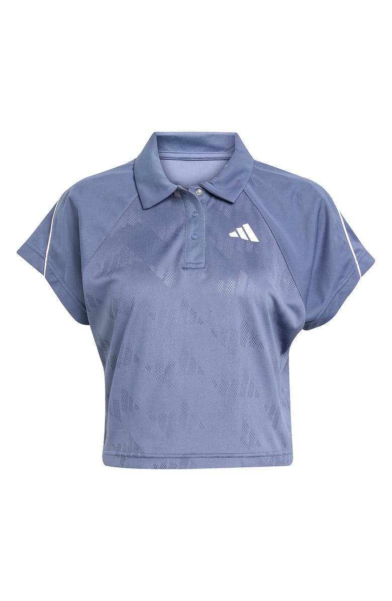 adidas Stadium 3-Stripes Tennis Jacquard Polo, Alternate, color, Preloved Ink/ Off White