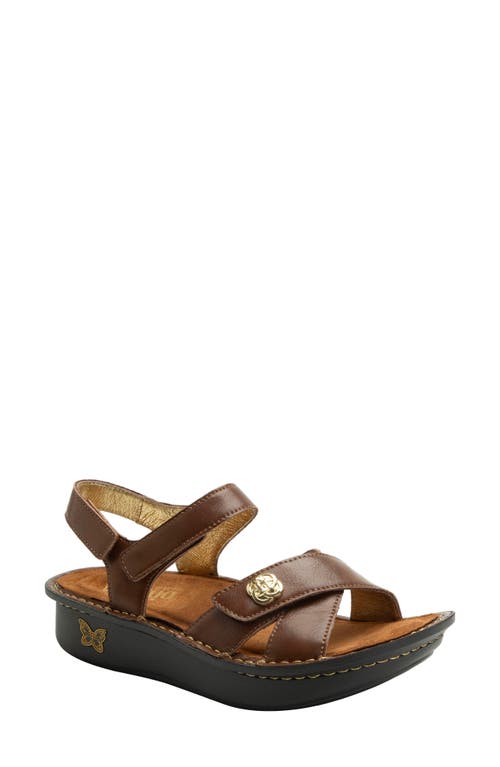 Alegria By Pg Lite Kelsi Spumoni Slingbac Platform Wedge Sandal In Brown