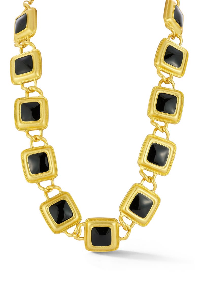 SPHERA MILANO Square Link Necklace, Main, color, Gold