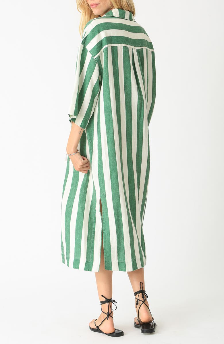 Electric & Rose Mary Cabana Stripe Linen Midi Dress, Alternate, color,