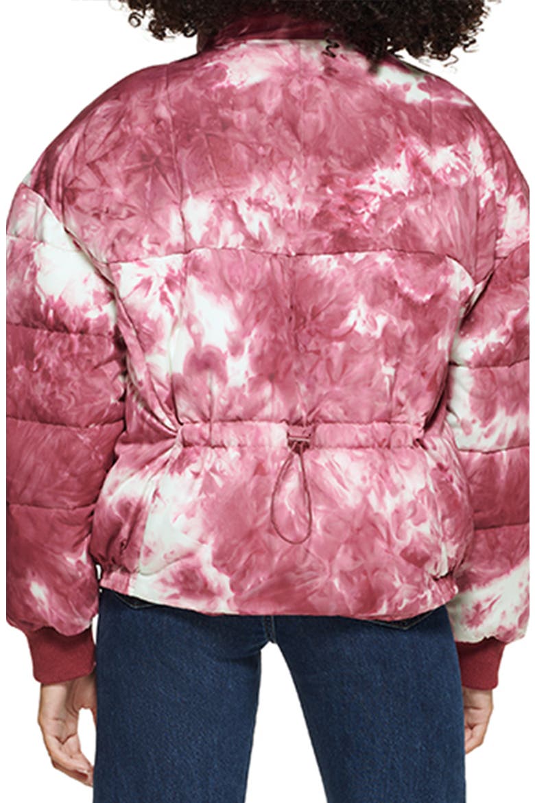 Levi's® Women's Puffer Jacket, Alternate, color, DARK PINK TIE DYE