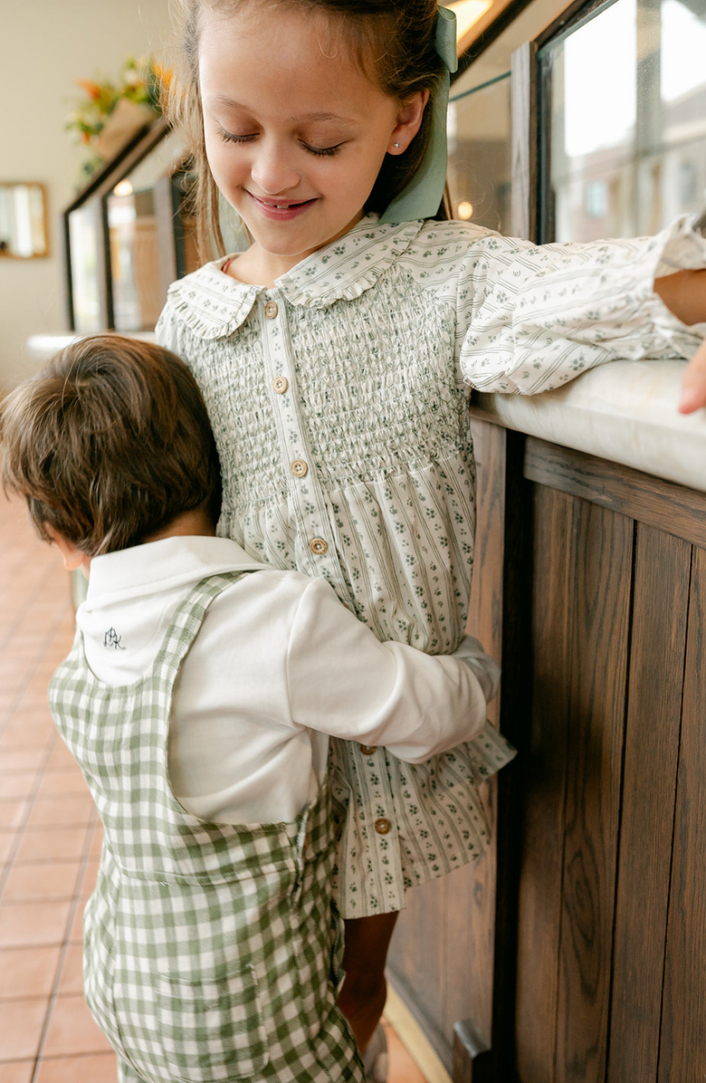 Little Paper Kids Anderson Overall, Alternate, color, Green Gingham