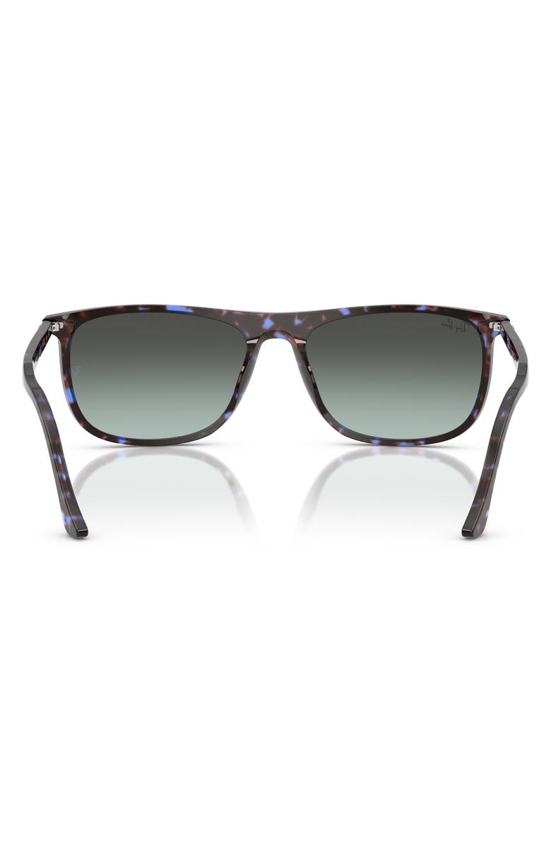 Ray-Ban 58mm Gradient Rectangular Sunglasses, Alternate, color, Blue Havana