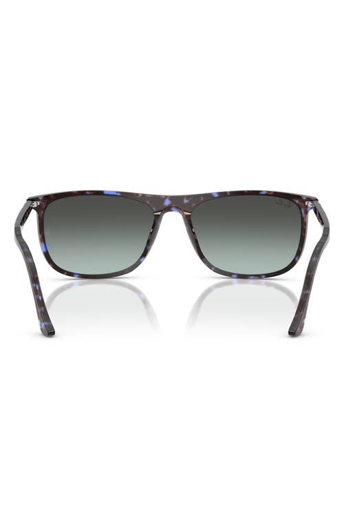 Ray Ban Ray-ban 61mm Polarized Gradient Rectangular Sunglasses In Gray