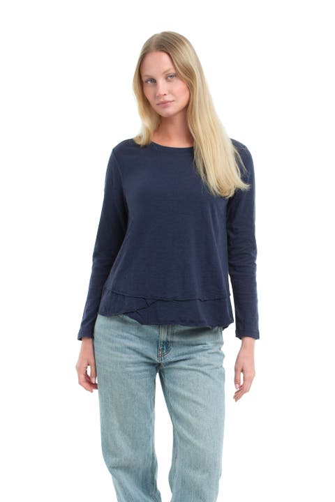 Long Sleeve Mock Layer Tee
