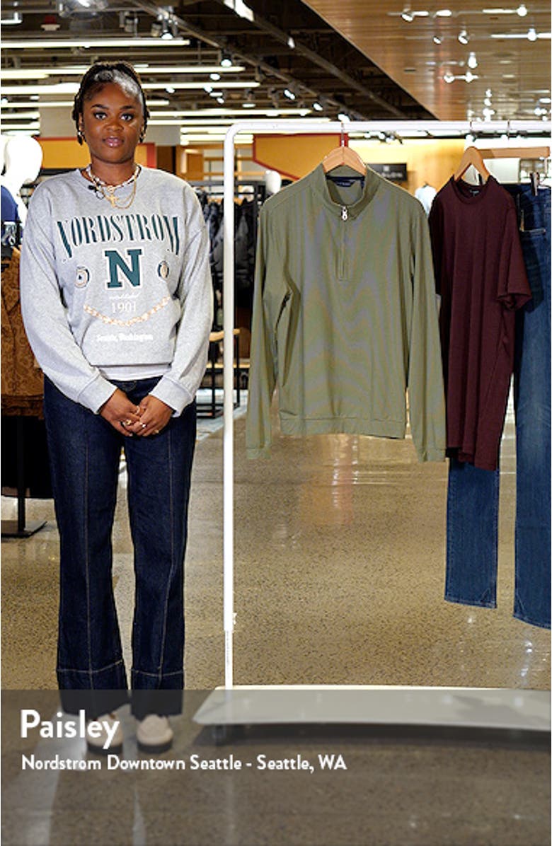 Microstripe Knit Quarter Zip Pullover, sales video thumbnail