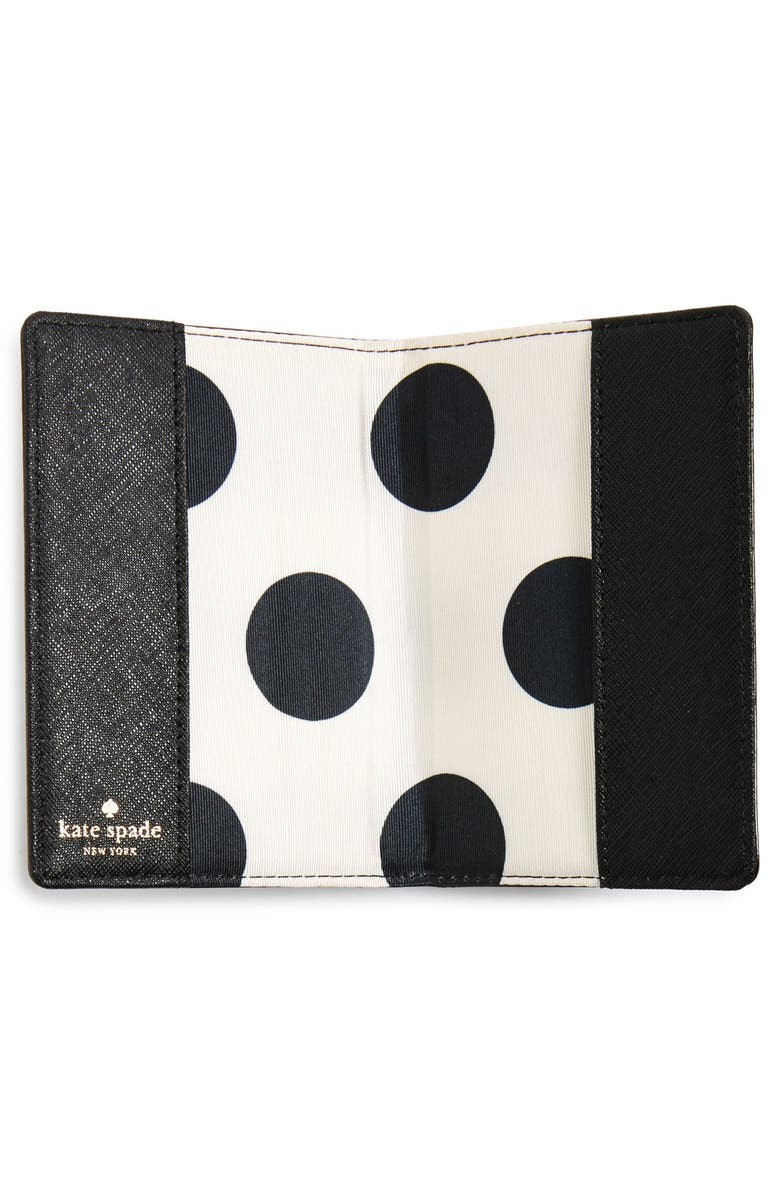Kate Spade New York 'cedar street' leather passport holder, Alternate, color, 