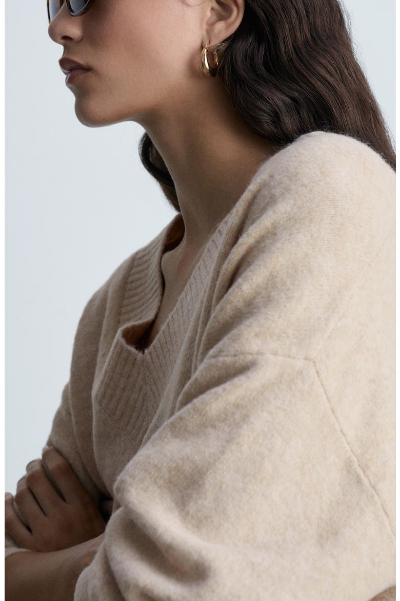 Donatelo V-Neck Sweater, Alternate, color, BEIGE
