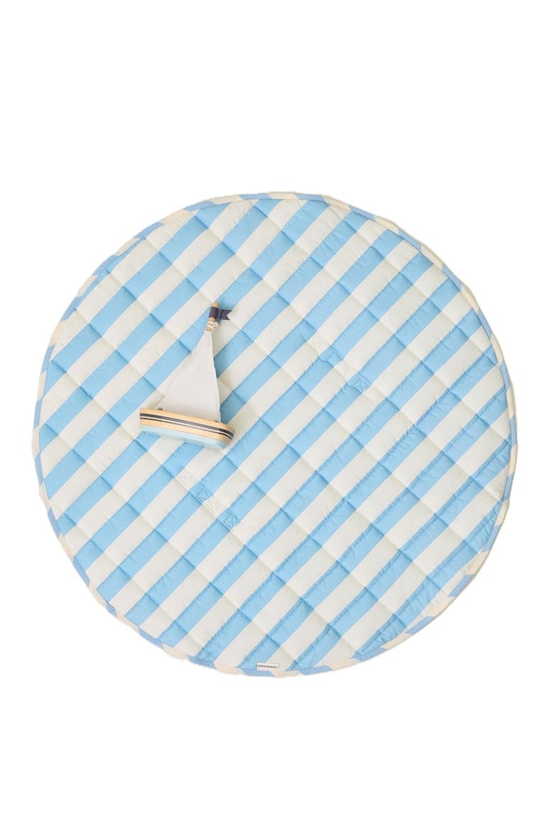 Inside/Outside Play Mat, Alternate, color, Blue Wide Stripe