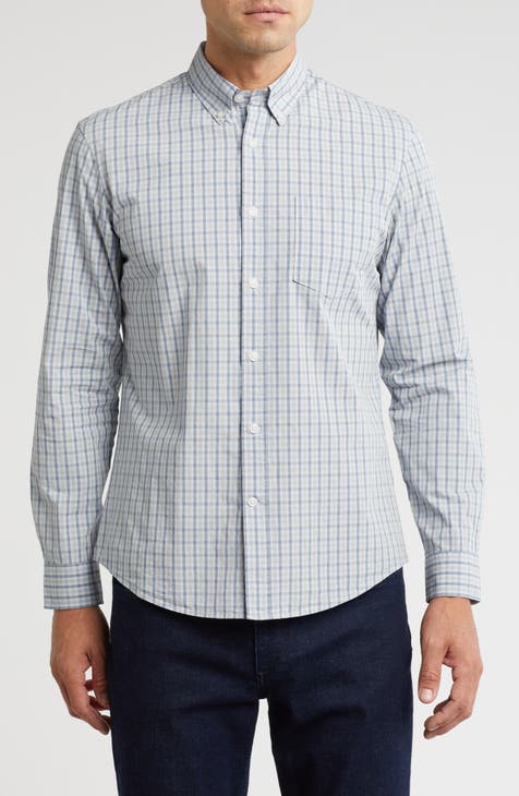 Washed Poplin Long Sleeve Button-Down Shirt