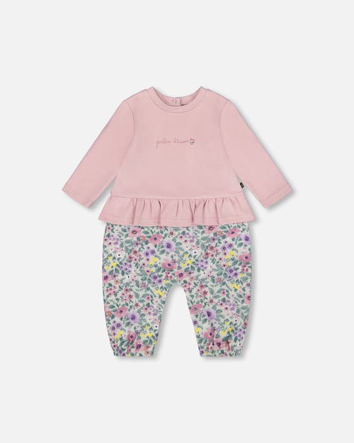 Deux Par Deux Organic Cotton Bi-material Romper