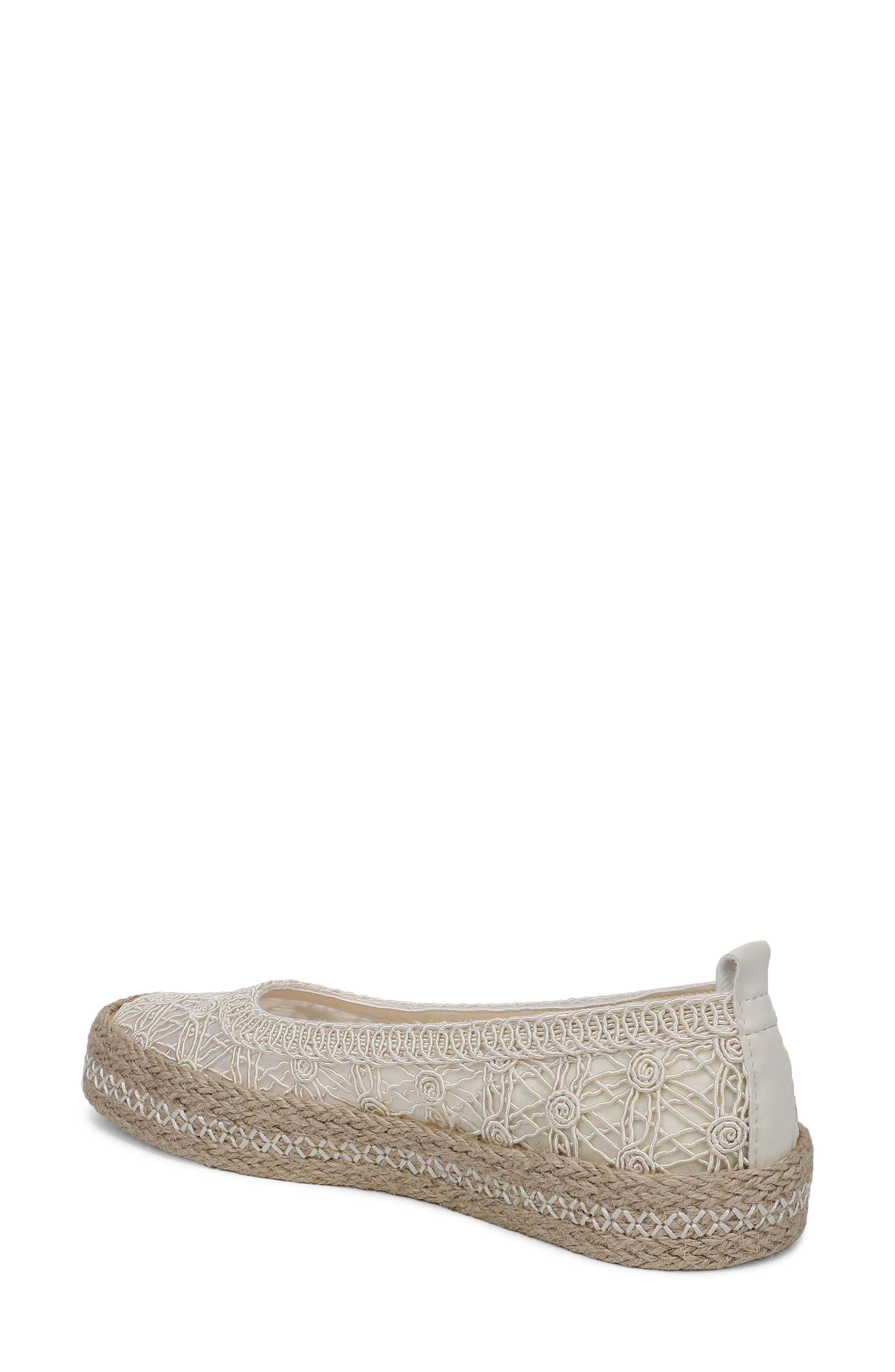 Benita Sole Espadrille Flat, Alternate, color, CREAM WOVEN FABRIC
