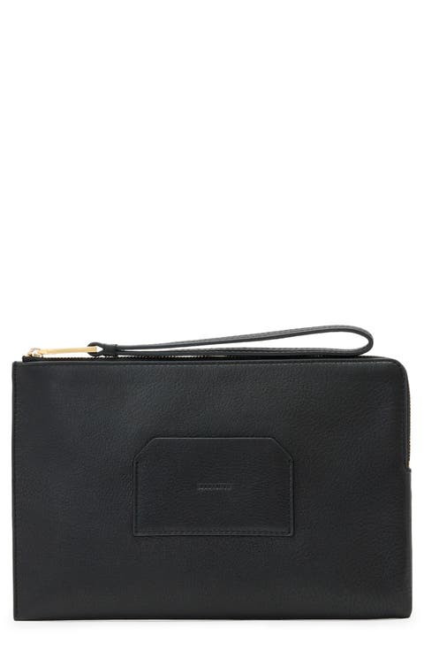 Joshi Large Leather Wristlet Clutch