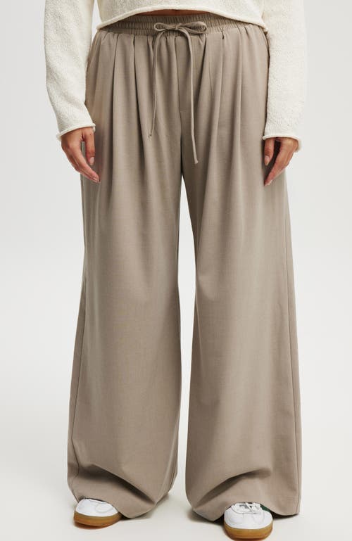 Cotton On Luis Pull On Suiting Pant In Taupe Marle