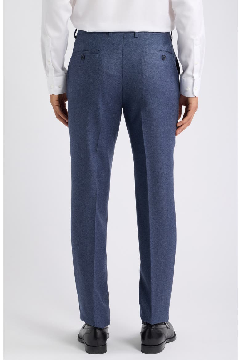 Harker Flat Front Wool & Cashmere Trousers, Alternate, color, BLUE