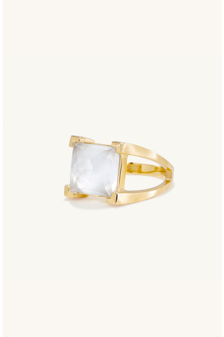 Mini Plaza Ring, Alternate, color, IRIDESCENT PEARL/ GOLD