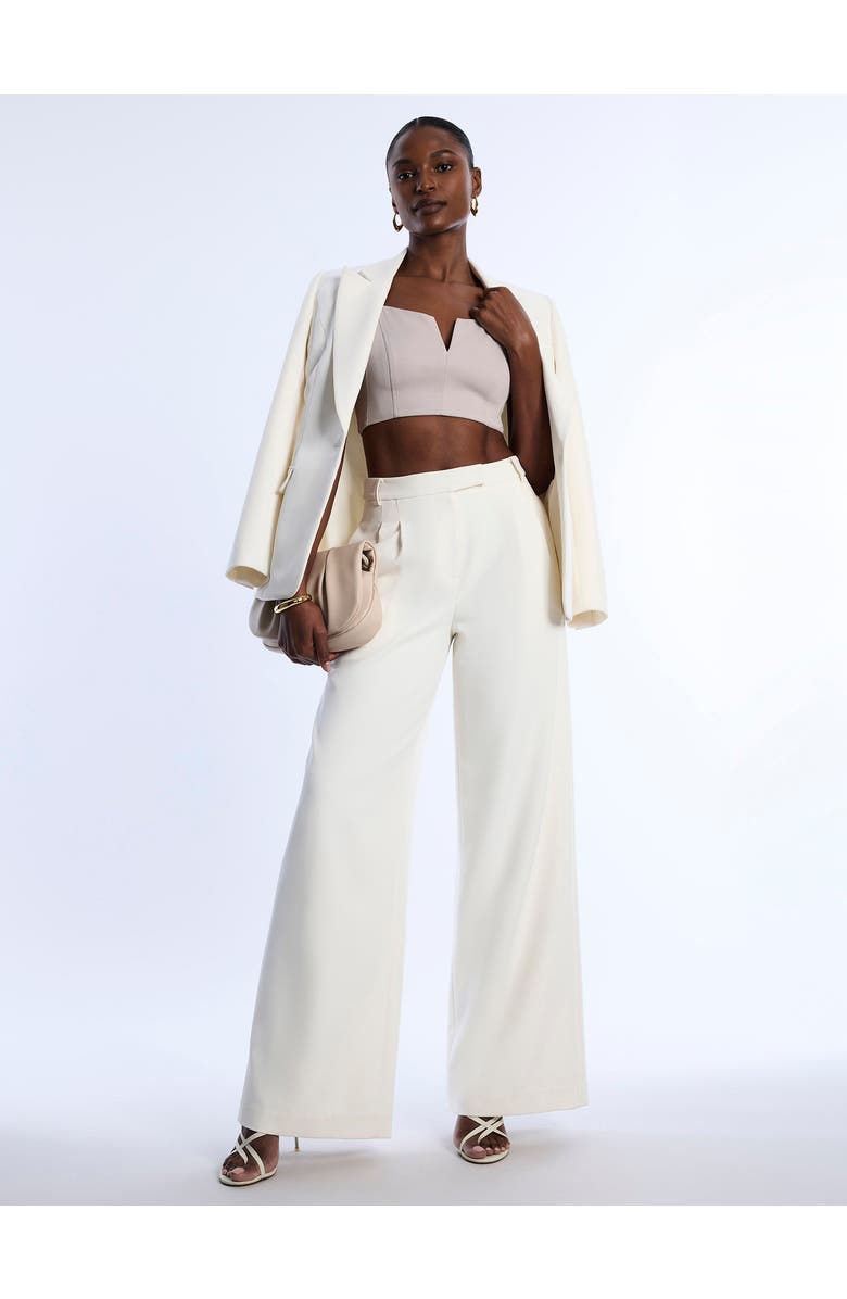 BCBGMAXAZRIA Pleat Front Wide Leg Pant, Alternate, color, 